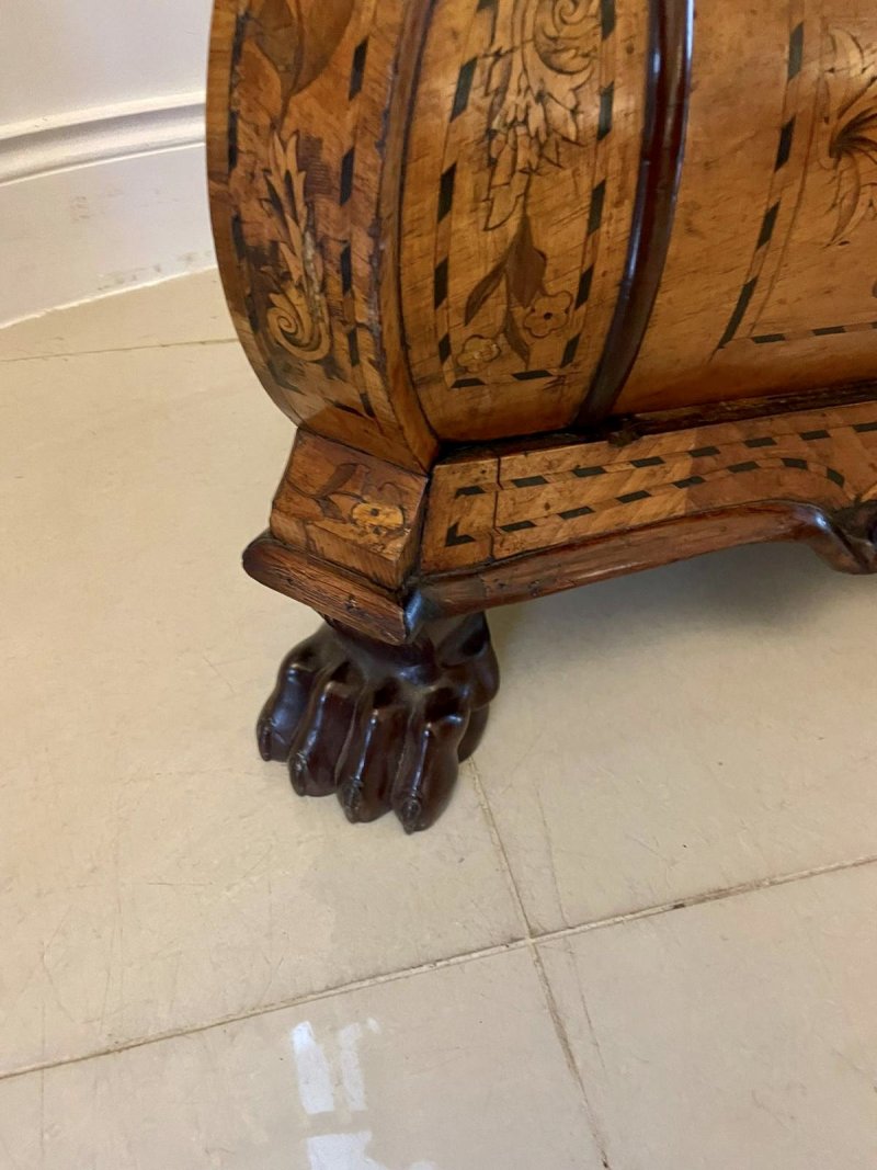Outstanding Quality 18th Century Antique Dutch Marquetry Inlaid Burr Walnut Bureau Bookcase - Image 25
